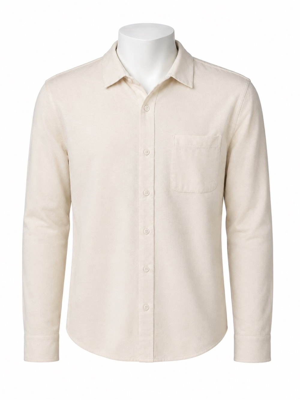 Size S Lolë Men’s Colin Shirt Ecru Pima Cotton Long Sleeve Button Front NWT